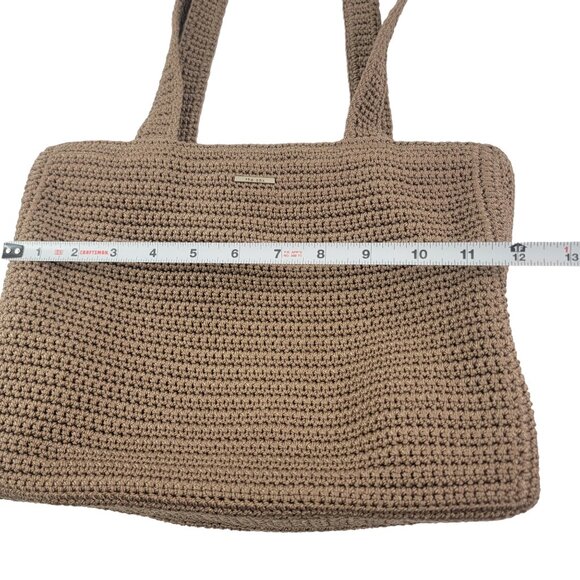 The SAK Crotchet Double Strap Brown Shoulder Handbag Purse - Picture 6 of 16